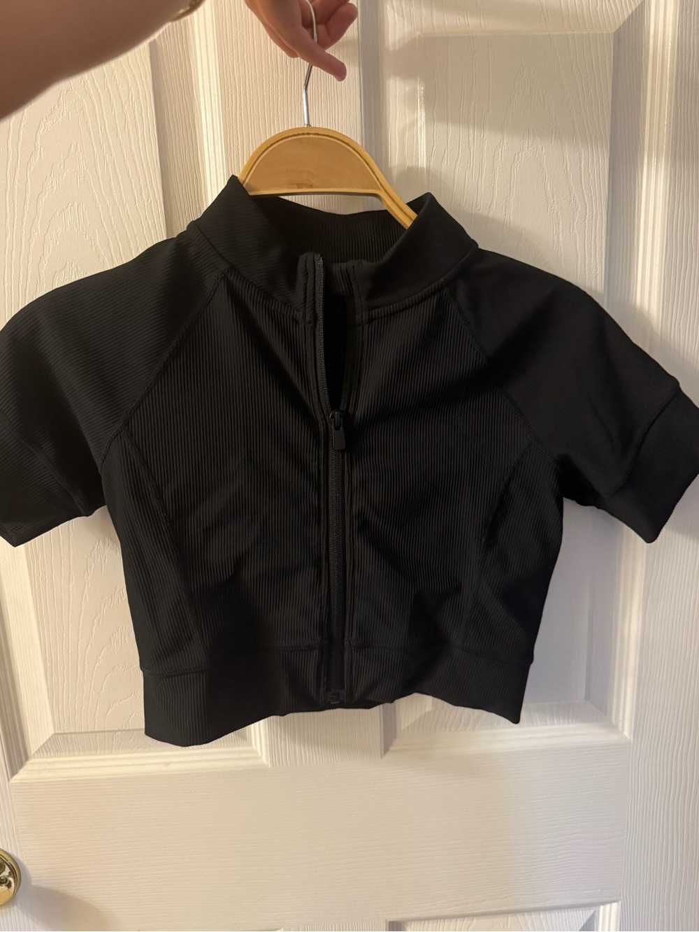 Fitted Athletic Ribbed Zip Up